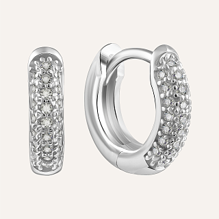 Silberne Ohrringe mit Cubic Zirconia