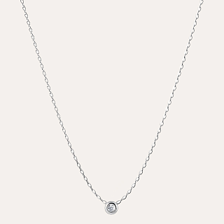 Silberne Halskette mit Cubic Zirconia