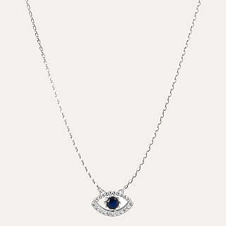 Silberne Halskette mit Cubic Zirconia