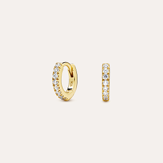 14KT Gold Plated Ohrring mit Cubic Zirconia