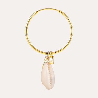 18KT Gold Plated Ohrringe mit Natural Shell