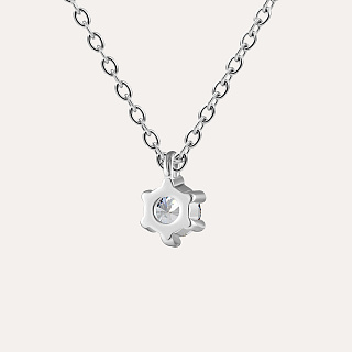 Silberne Halskette mit Cubic Zirconia