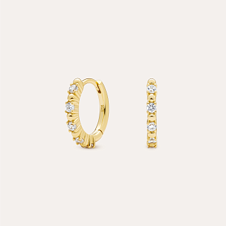 14KT Gold Plated Ohrring mit Cubic Zirconia