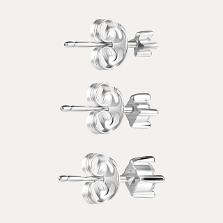 Silberne Ohrringe mit Cubic Zirconia